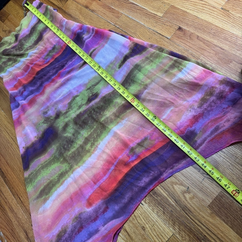 Target Pink Orange Purple Watercolor Asymmetrical Slip Dress - Picture 5 of 6
